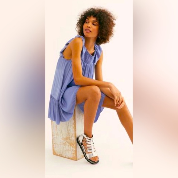 Intimately Free People Want Your Love Mini Slip Dress in Vintage Blue - Picture 9 of 9